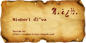 Nieberl Éva névjegykártya